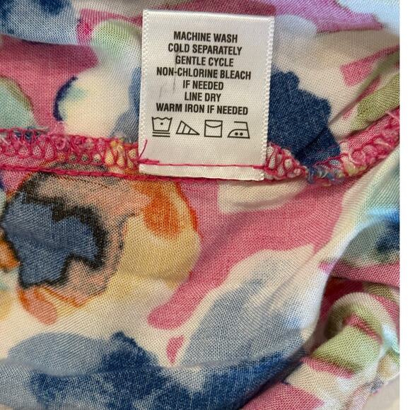 Coco Bianco XL Tie Waist Romantic Top Cottagecore Scandi Girl Floral Blouse - Picture 6 of 8